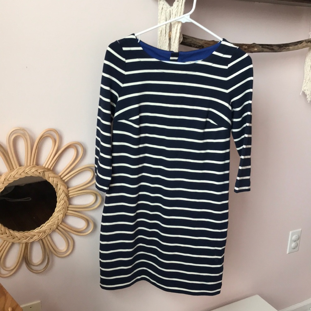 NWOT Boden Navy and White striped Dress